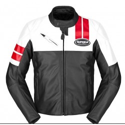 Spidi Μπουφάν Μηχανής Roar Ασπρο/Κόκκινο/Μαύρο 042 Μπουφάν Δερμάτινα