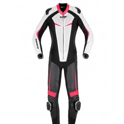 SPIDI Φόρμα ολόσωμη Track Pro Perforated Μαύρο-Φούξια 545 Δερμάτινες Φόρμες