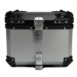 BLACK ONE Βαλίτσα κεντρική H55 ΑΛΟΥΜΙΝΙΟΥ 55lt ασημί με πιάστρα και εσωτερική επένδυση Βαλίτσες (Topcase)