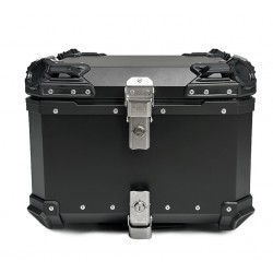 BLACK ONE Βαλίτσα κεντρική H45 ΑΛΟΥΜΙΝΙΟΥ 45lt μαύρη με πιάστρα και εσωτερική επένδυση Βαλίτσες (Topcase)