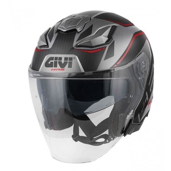 Givi Κράνος X31 black/dark titan/red gloss Jet / Open Givi Κράνος X31 black/dark titan/red gloss Jet / Open