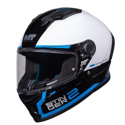 MT Κράνος Stinger 2 Core Β10 μαύρο/άσπρο/μπλε gloss