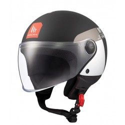 MT Κράνος Street S Inboard μαύρο/άσπρο matt D2