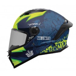 MT Κράνος Stinger 2 Tagger C3 μπλε/fluo matt