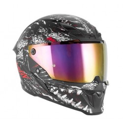 Nox Κράνος Goliath Raptor μαύρο ματ/κόκκινο + Extra Visor