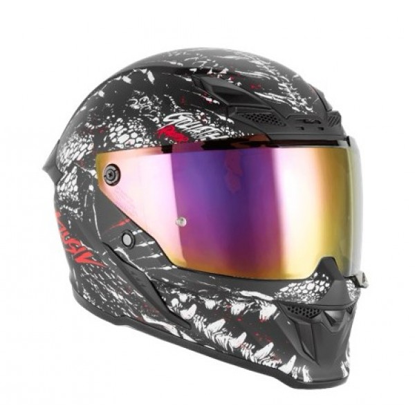 Nox Κράνος Goliath Raptor μαύρο ματ/κόκκινο + Extra Visor ΚΡΑΝΗ