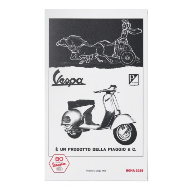 VESPA ΑΦΙΣΑ 80TH ROME VESPA ΓΙΑ ΤΟΝ ΑΝΑΒΑΤΗ