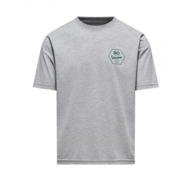 VESPA ΜΠΛΟΥΖΑ T-SHIRT 80TH ΓΚΡΙ Μπλούζες / Γιλέκα / Ζακέτες