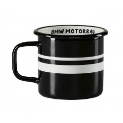 BMW Motorrad Εμαγιέ Κούπα Twin Stripes Μαύρη BMW Motorrad Εμαγιέ Κούπα Twin Stripes Μαύρη